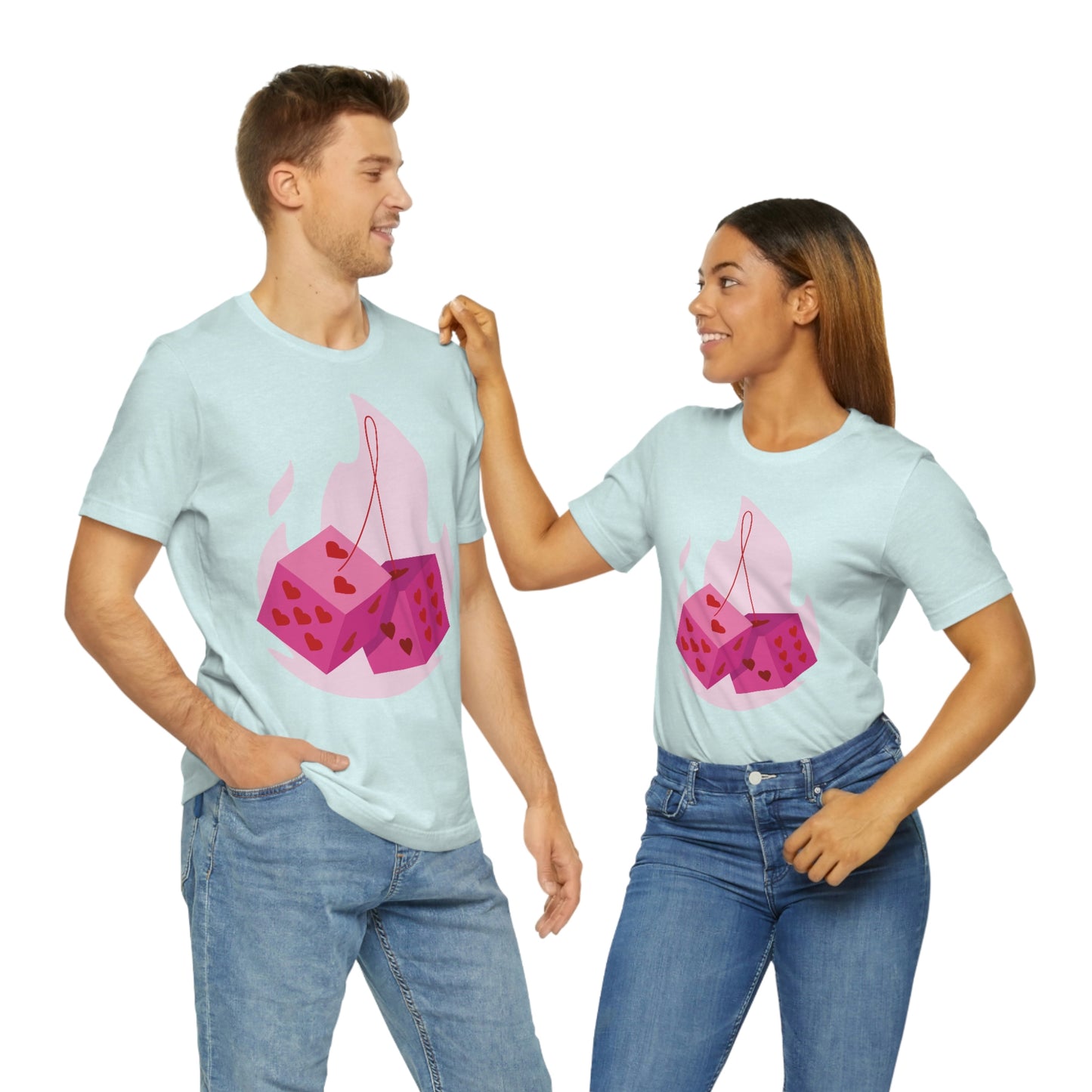 Dice Hearts Unisex Jersey Short Sleeve Tee