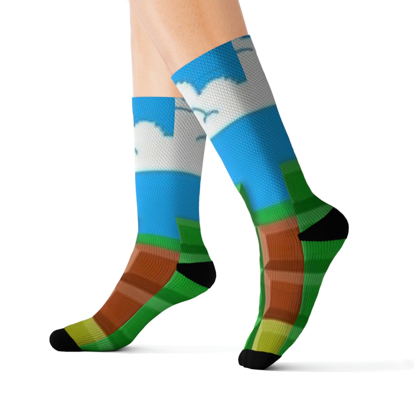 Tetris Style Background Sublimation Socks