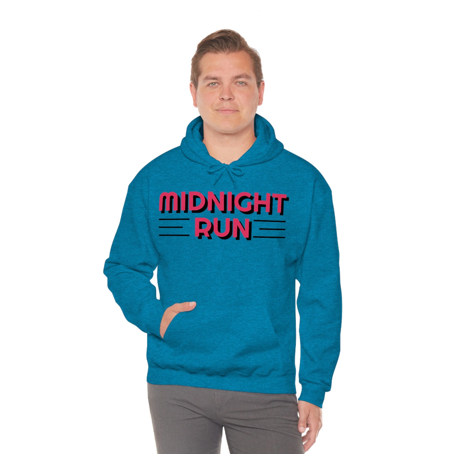 Midnight Run Retro Style Unisex Hooded Sweatshirt