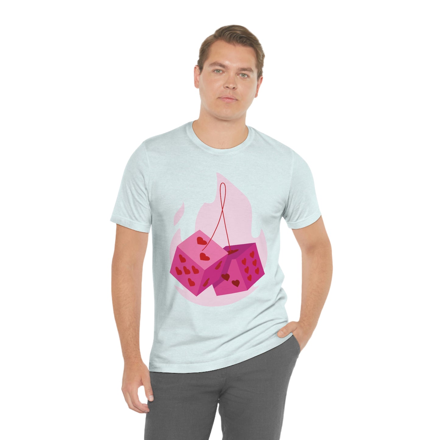 Dice Hearts Unisex Jersey Short Sleeve Tee