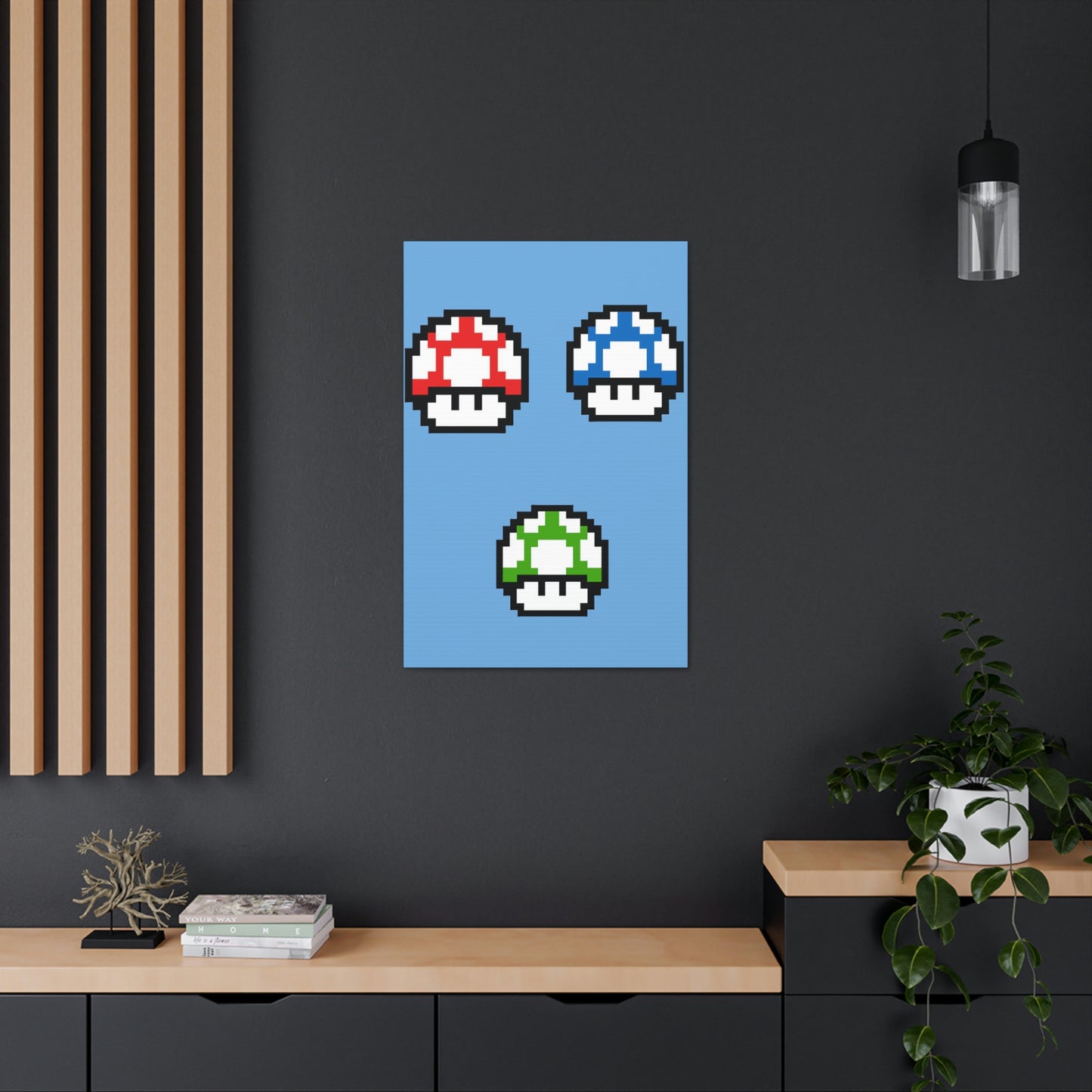 Mushroom 8 Bit Style Canvas Gallery Wraps