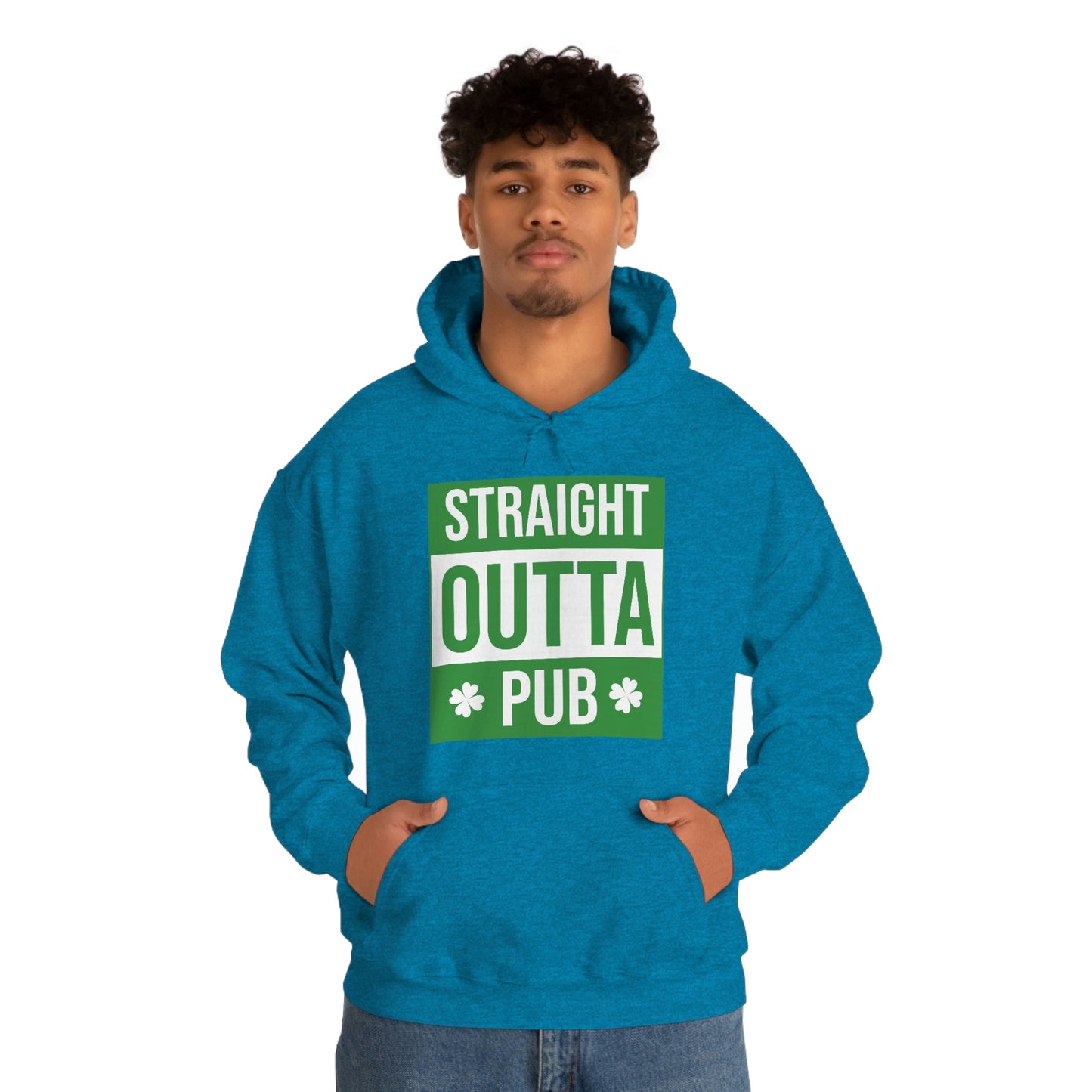 Straight Outta Pub Style Unisex Hooded Sweatshirt