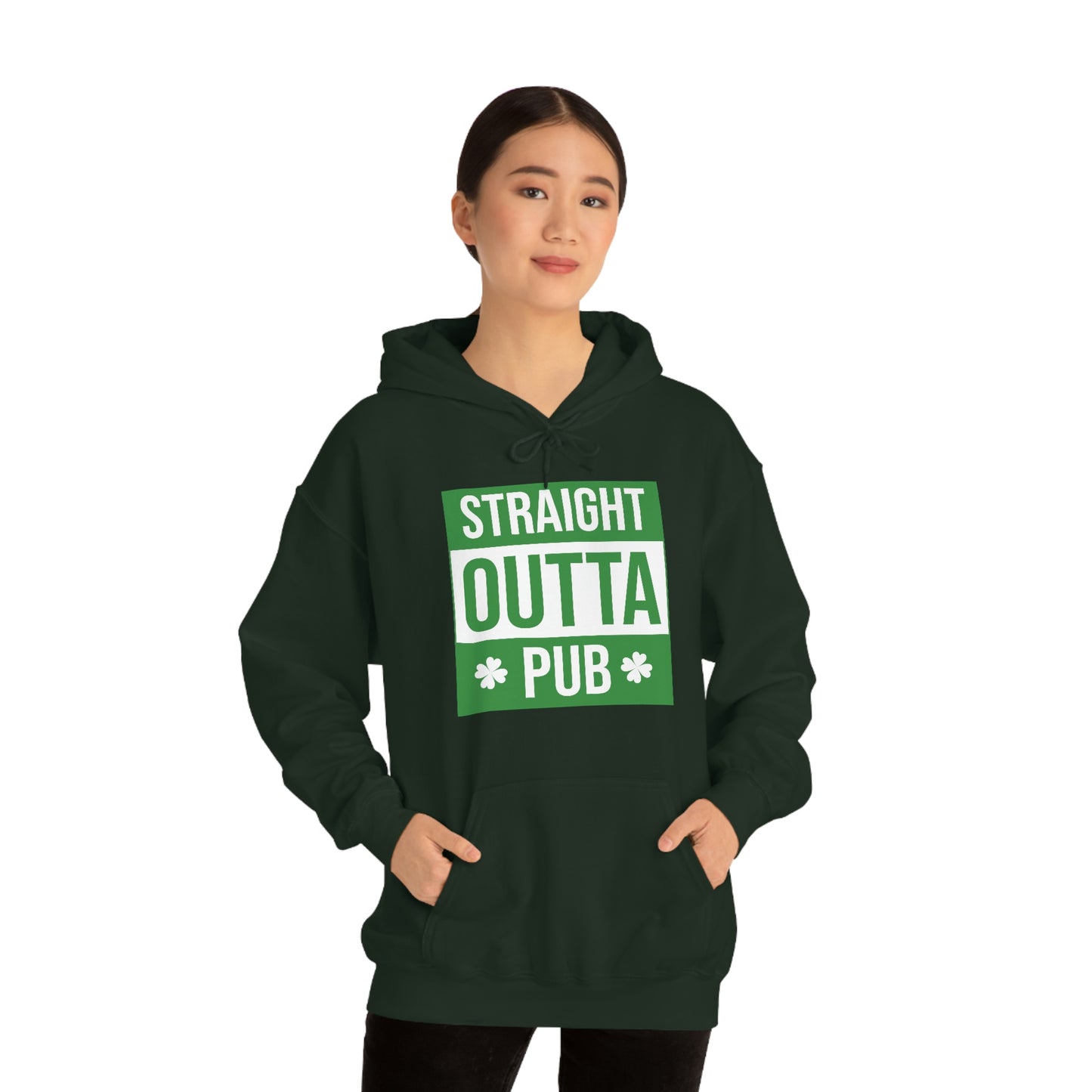 Straight Outta Pub Style Unisex Hooded Sweatshirt