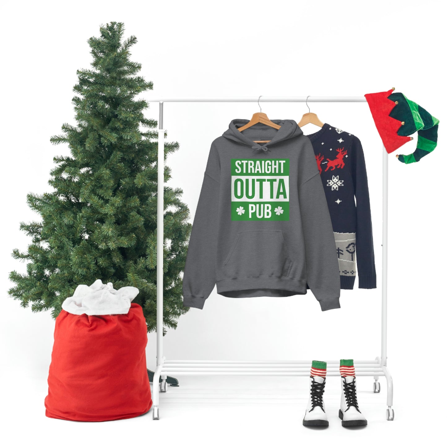Straight Outta Pub Style Unisex Hooded Sweatshirt