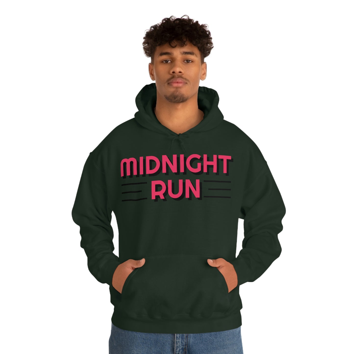 Midnight Run Retro Style Unisex Hooded Sweatshirt