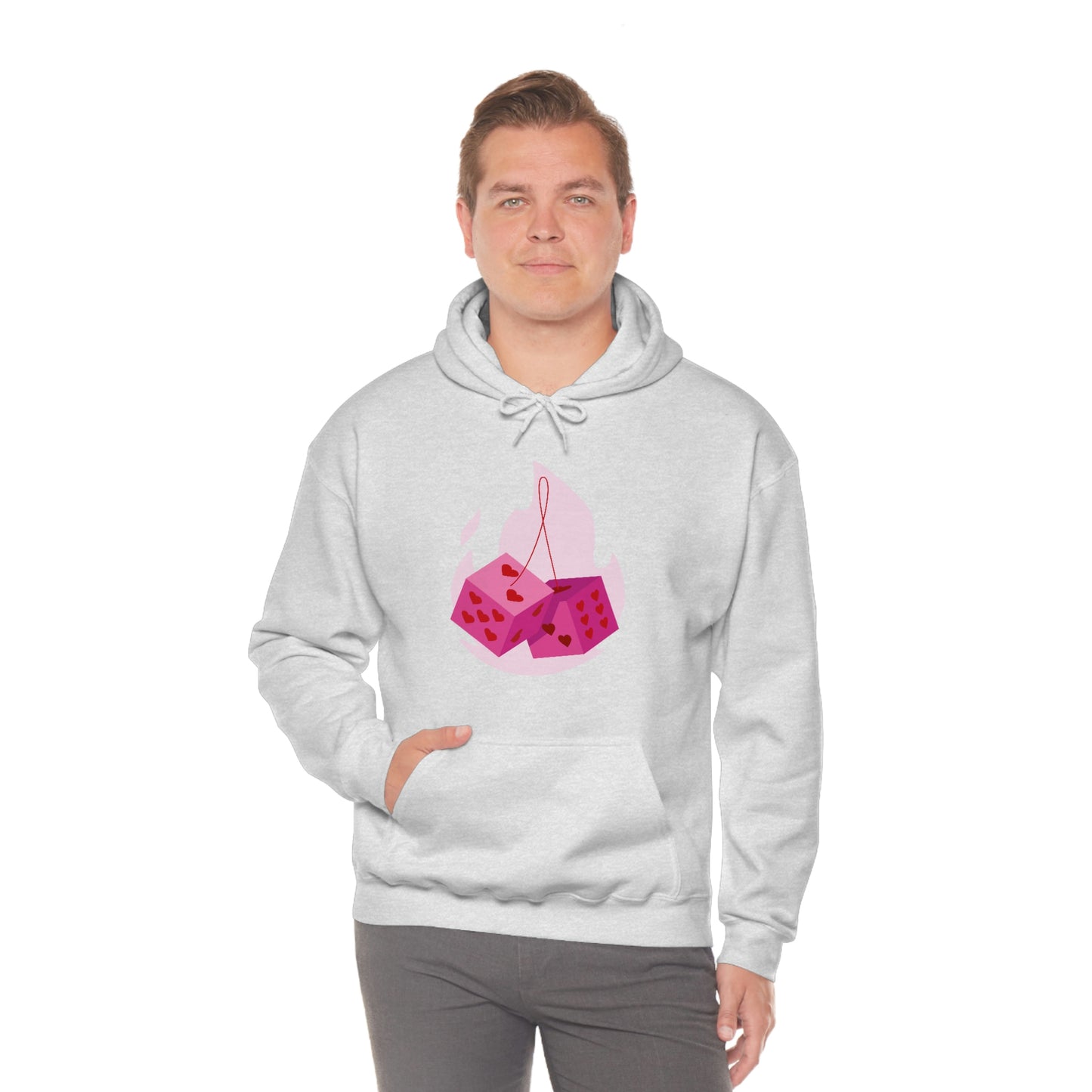 Dice Hearts Unisex Hooded Sweatshirt