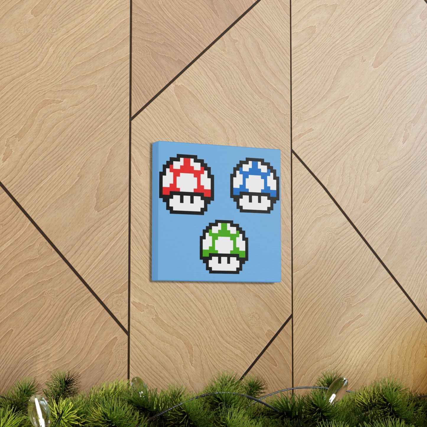 Mushroom 8 Bit Style Canvas Gallery Wraps