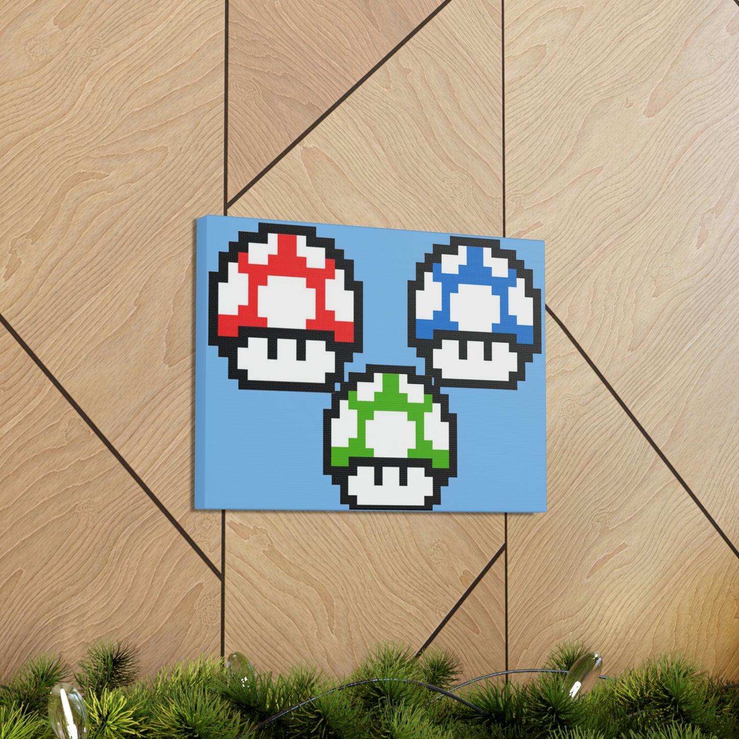Mushroom 8 Bit Style Canvas Gallery Wraps