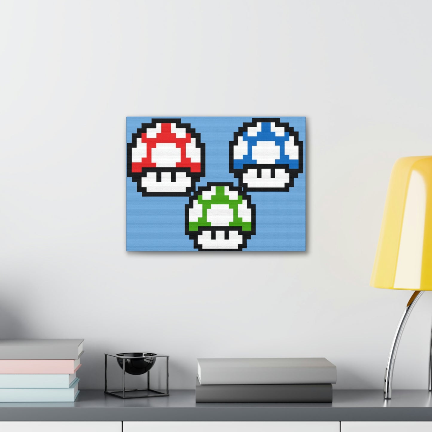 Mushroom 8 Bit Style Canvas Gallery Wraps