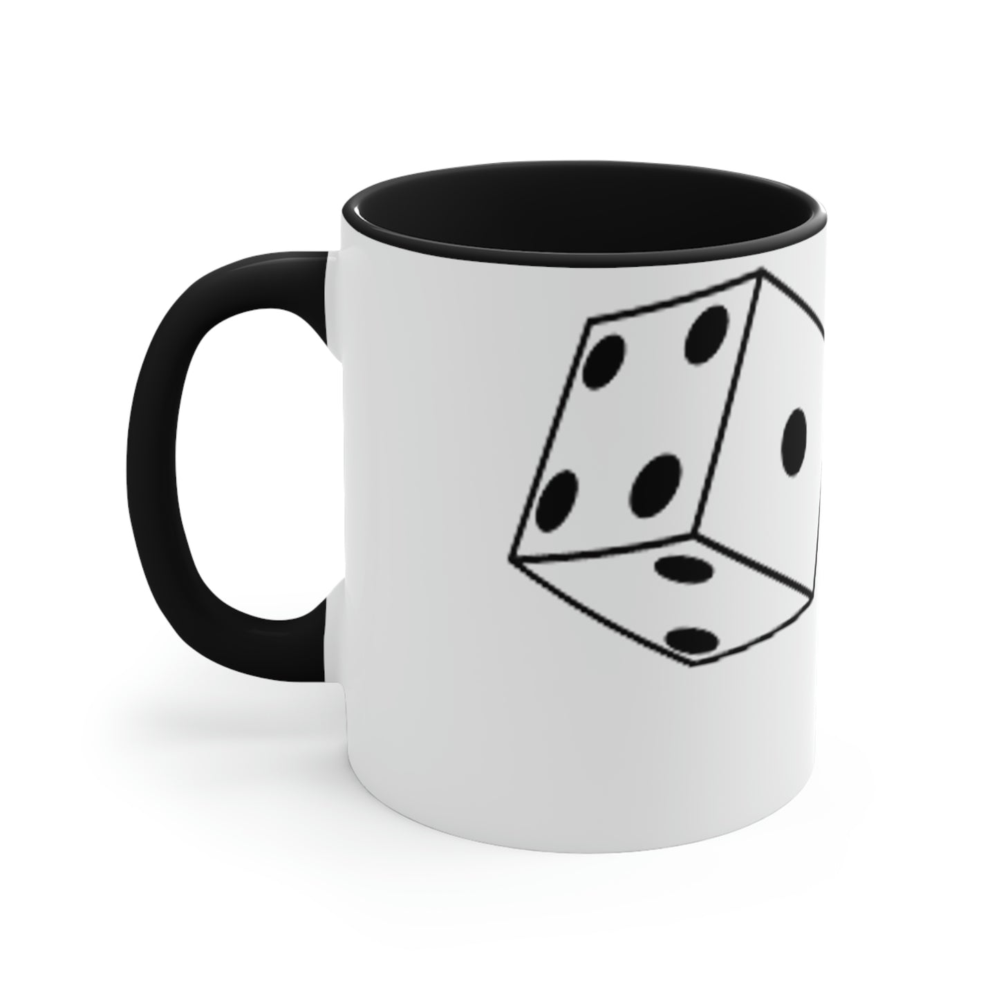 Dice Roll Accent Coffee Mug, 11oz