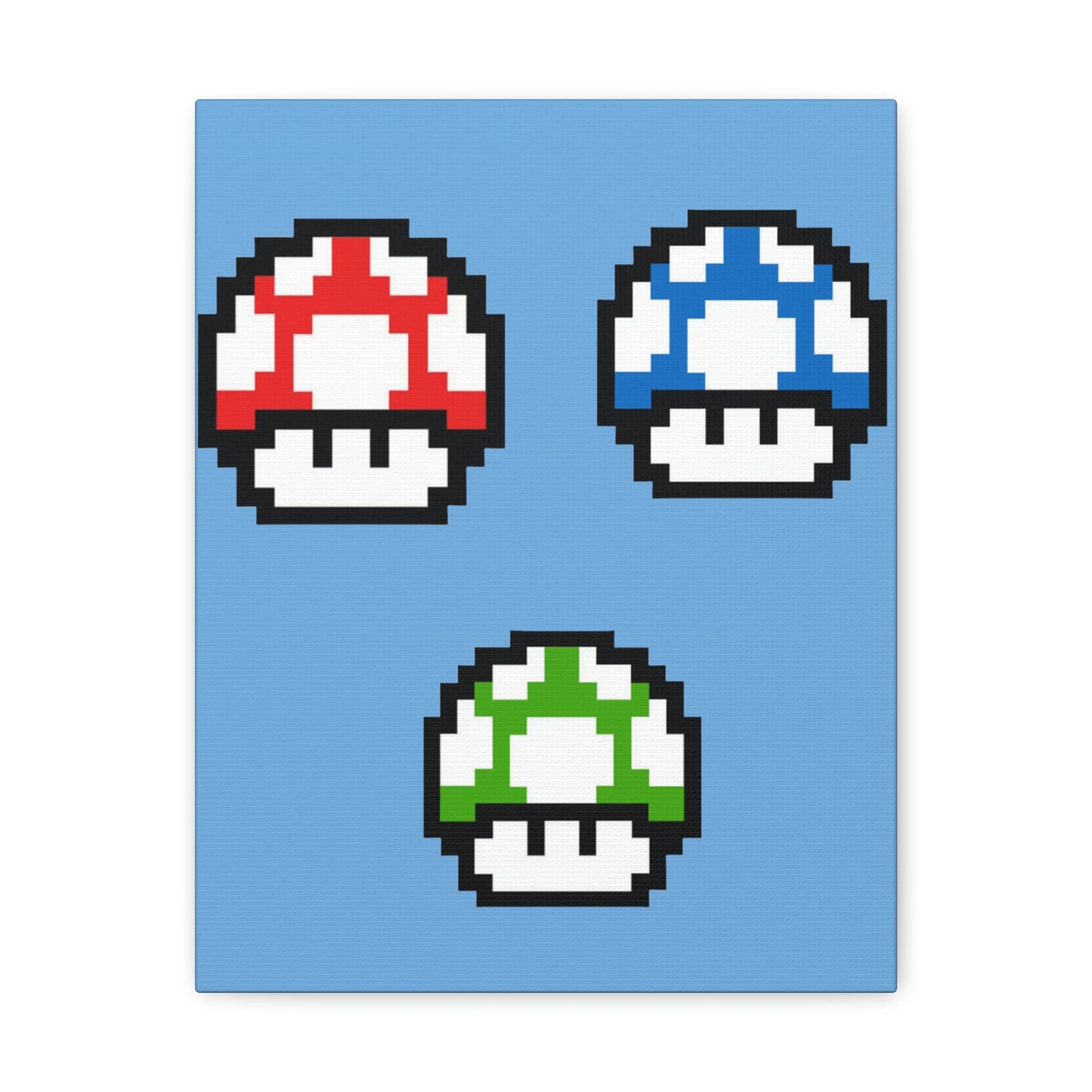 Mushroom 8 Bit Style Canvas Gallery Wraps