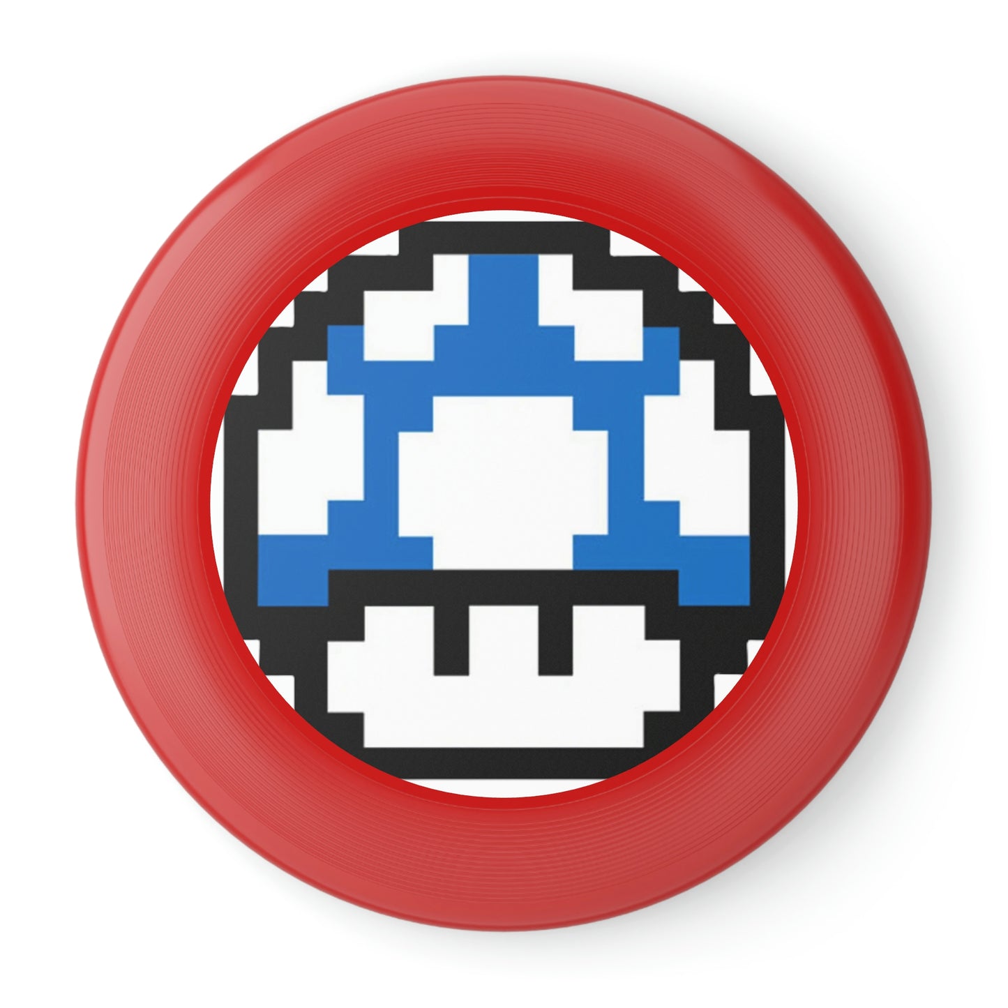 Blue 8 Bit Style Mushroom Wham-O Frisbee