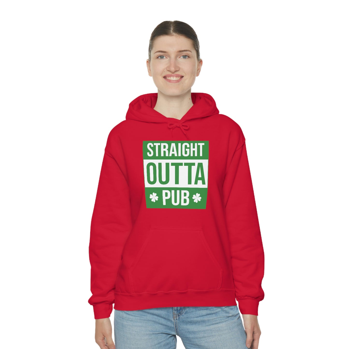 Straight Outta Pub Style Unisex Hooded Sweatshirt