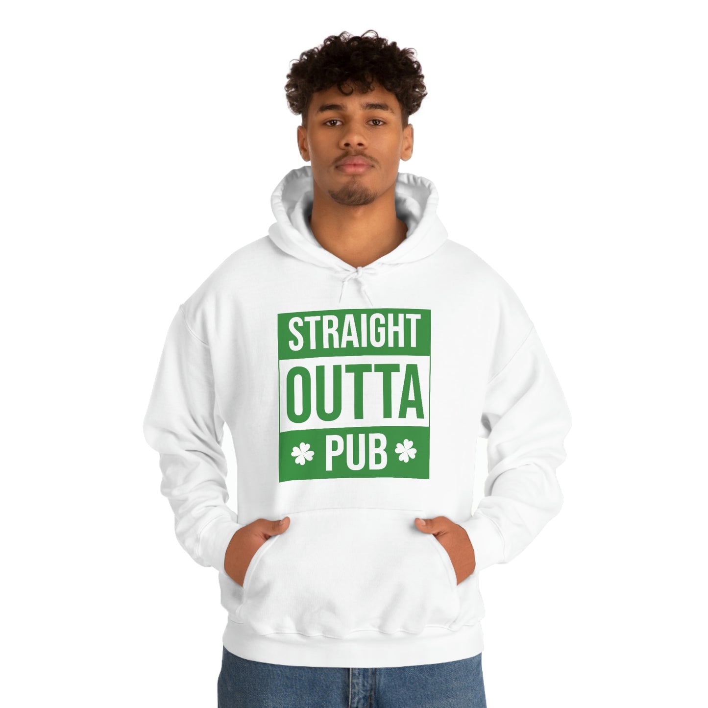 Straight Outta Pub Style Unisex Hooded Sweatshirt