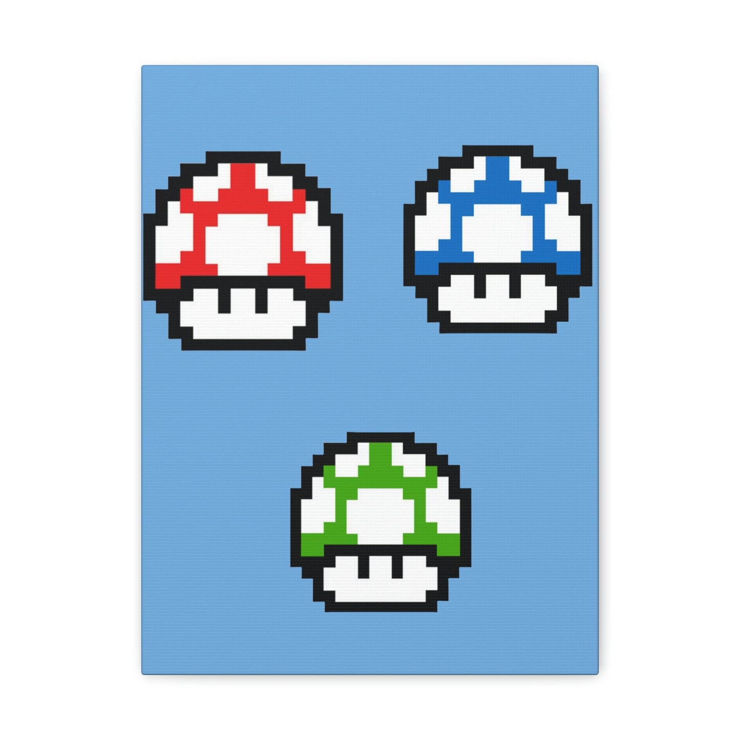 Mushroom 8 Bit Style Canvas Gallery Wraps