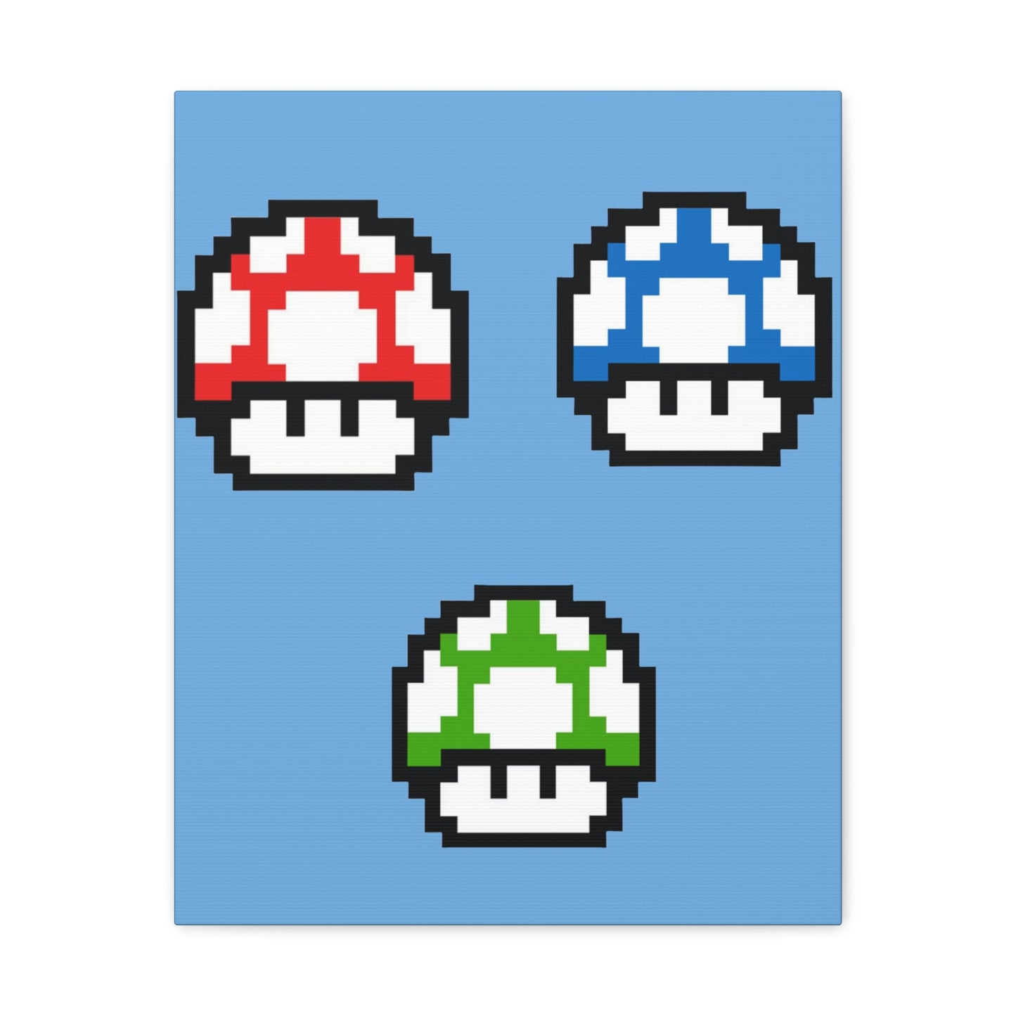 Mushroom 8 Bit Style Canvas Gallery Wraps