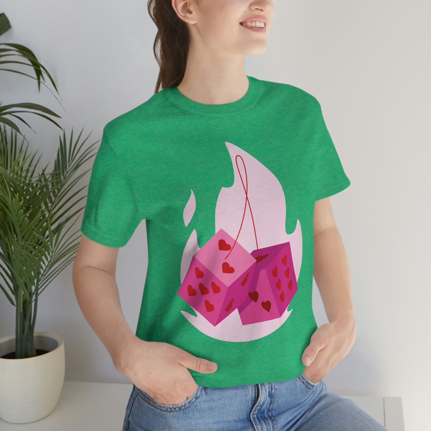 Dice Hearts Unisex Jersey Short Sleeve Tee