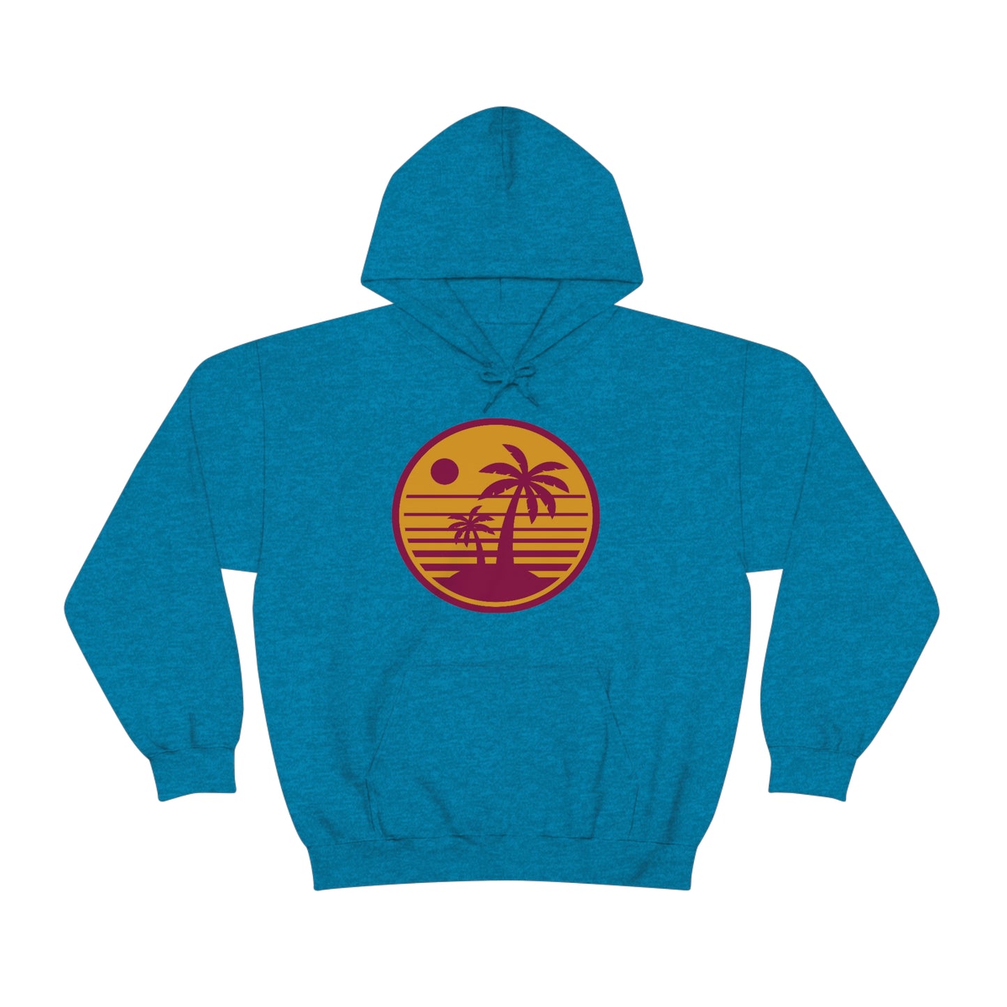 Retro Sunset Beach Unisex Hooded Sweatshirt