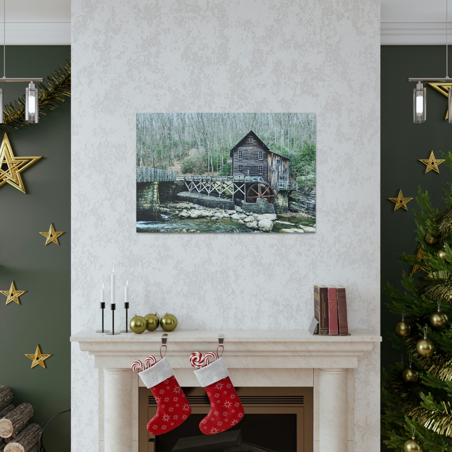 Grist Mill Scenic Canvas Gallery Wraps