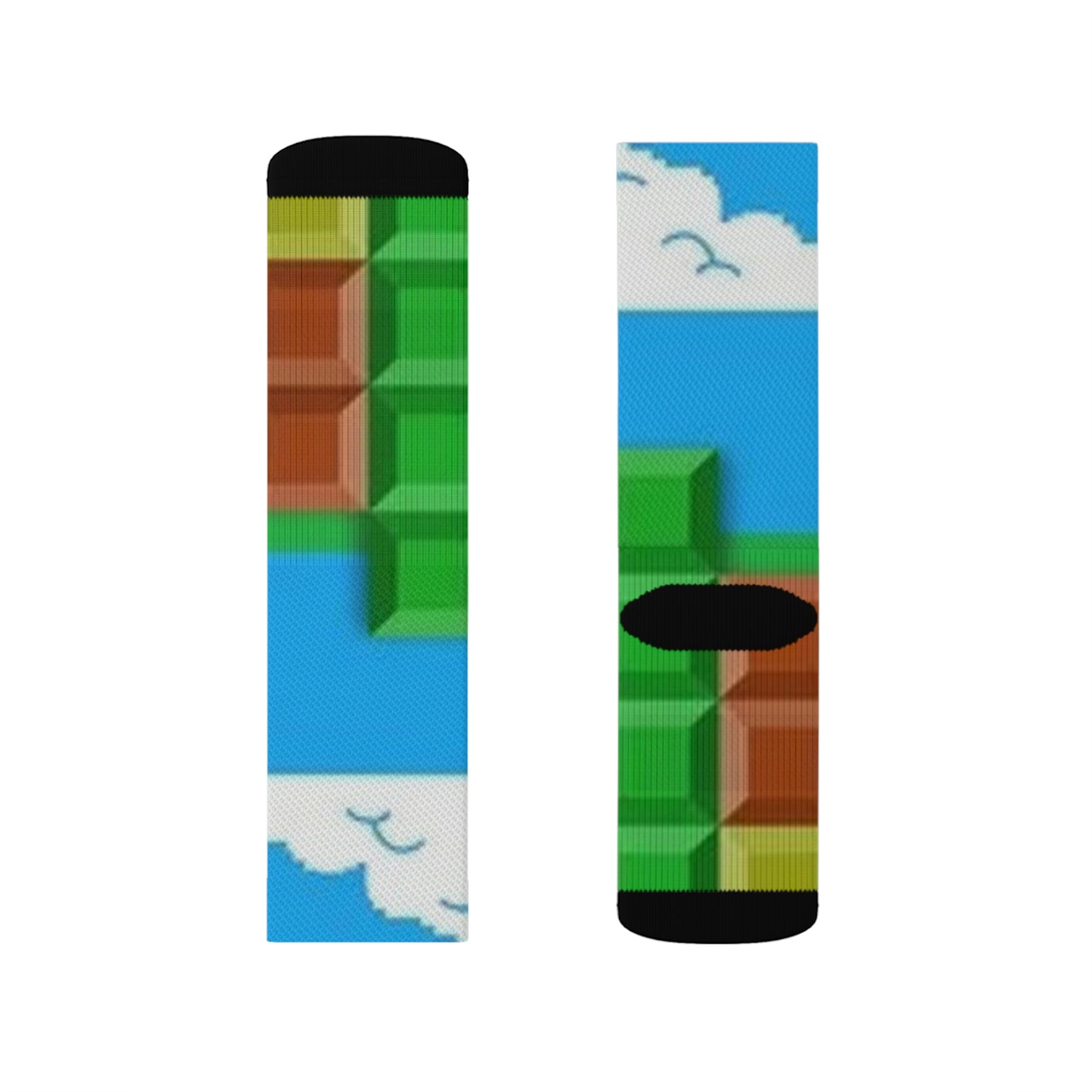 Tetris Style Background Sublimation Socks
