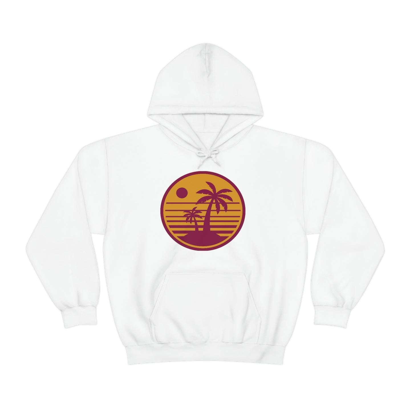 Retro Sunset Beach Unisex Hooded Sweatshirt