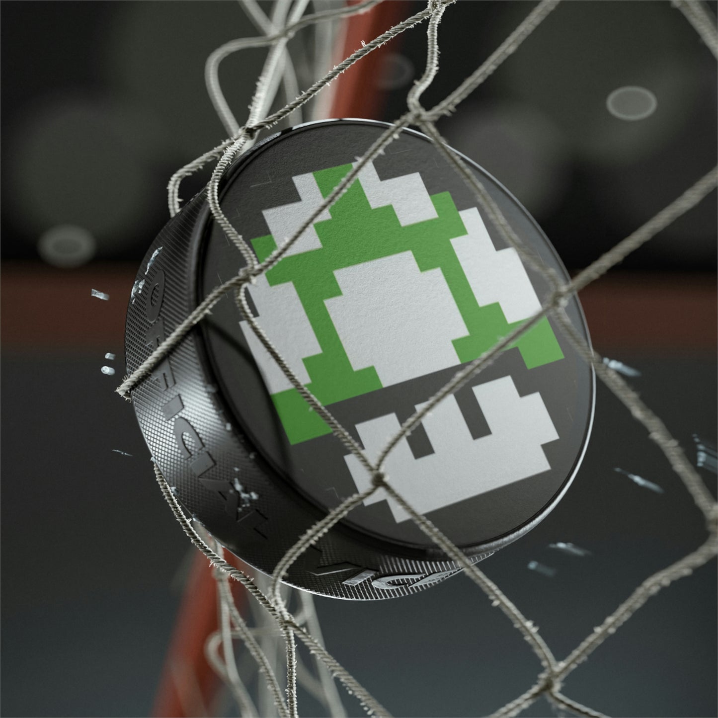 Mushroom 1UP Hockey Puck