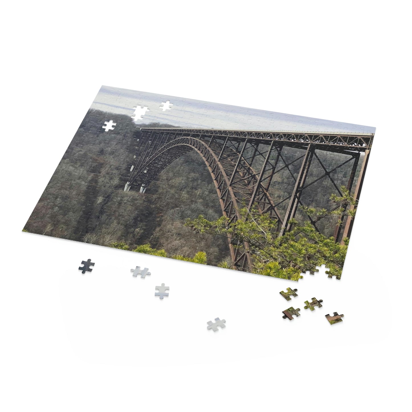 New River Gorge Bridge Scenic Puzzle (120, 252, 500-Piece)