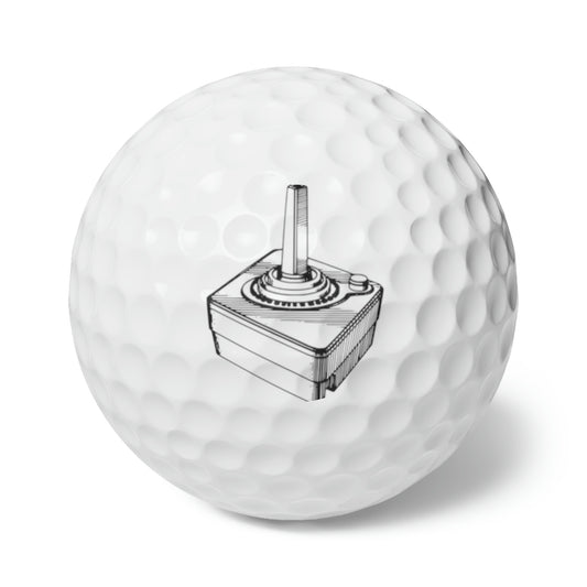 Retro Joystick Style Golf Balls, 6pcs