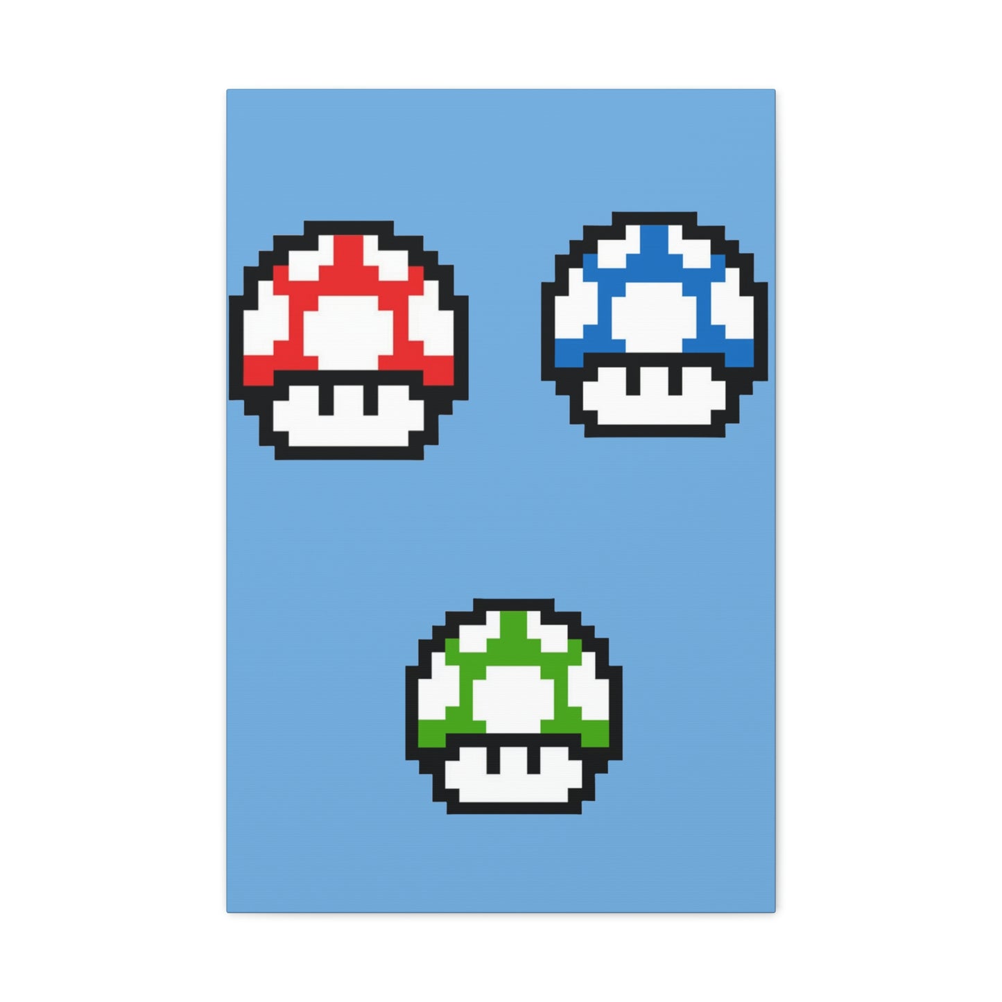 Mushroom 8 Bit Style Canvas Gallery Wraps