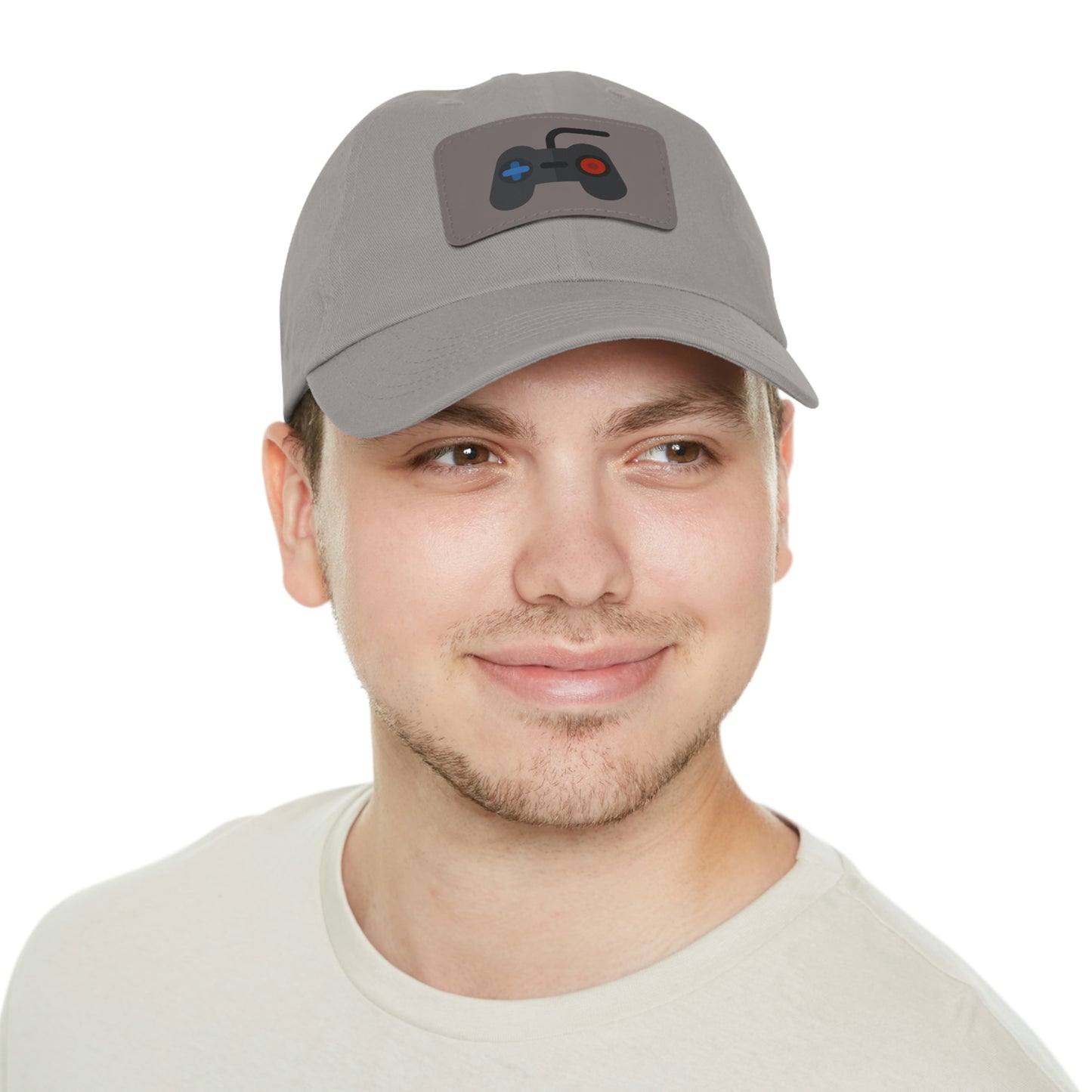 Retro Game Controller Dad Hat with Leather Patch