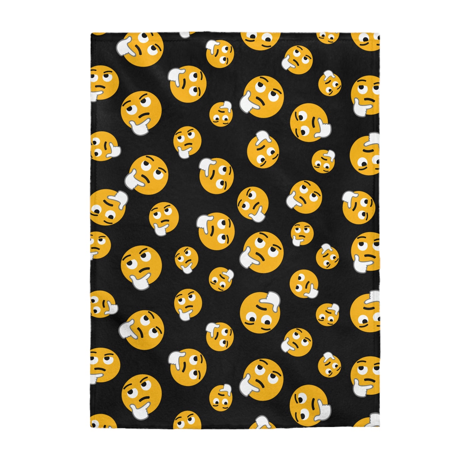 Emoji Pattern Velveteen Plush Blanket