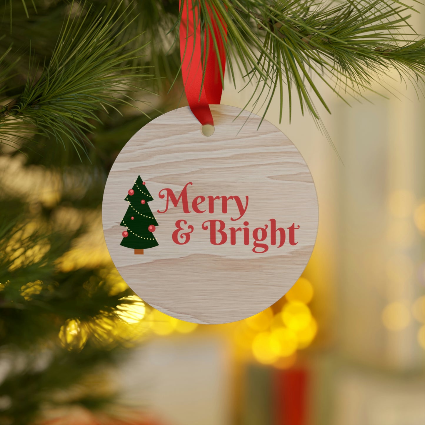 Merry & Bright Wooden Christmas Ornaments