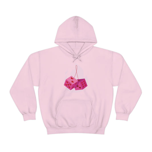 Dice Hearts Unisex Hooded Sweatshirt