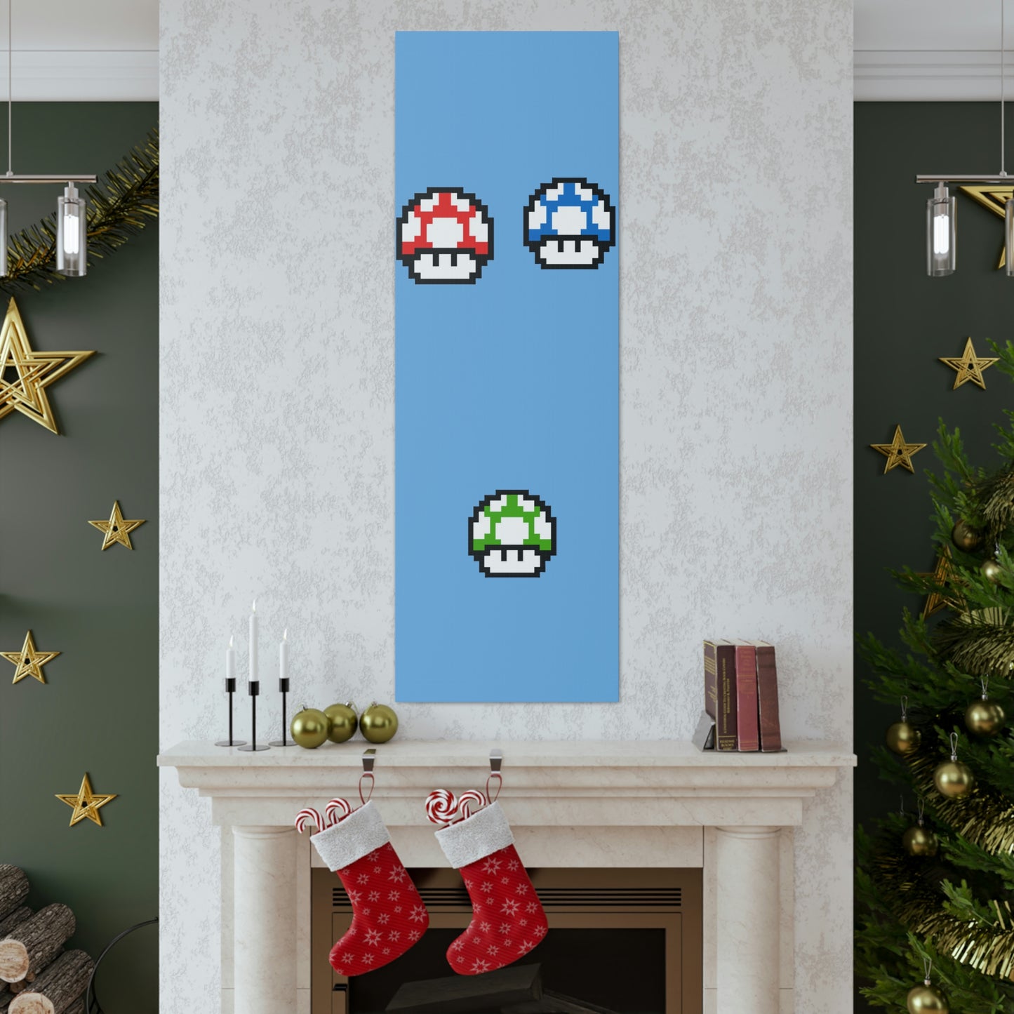 Mushroom 8 Bit Style Canvas Gallery Wraps