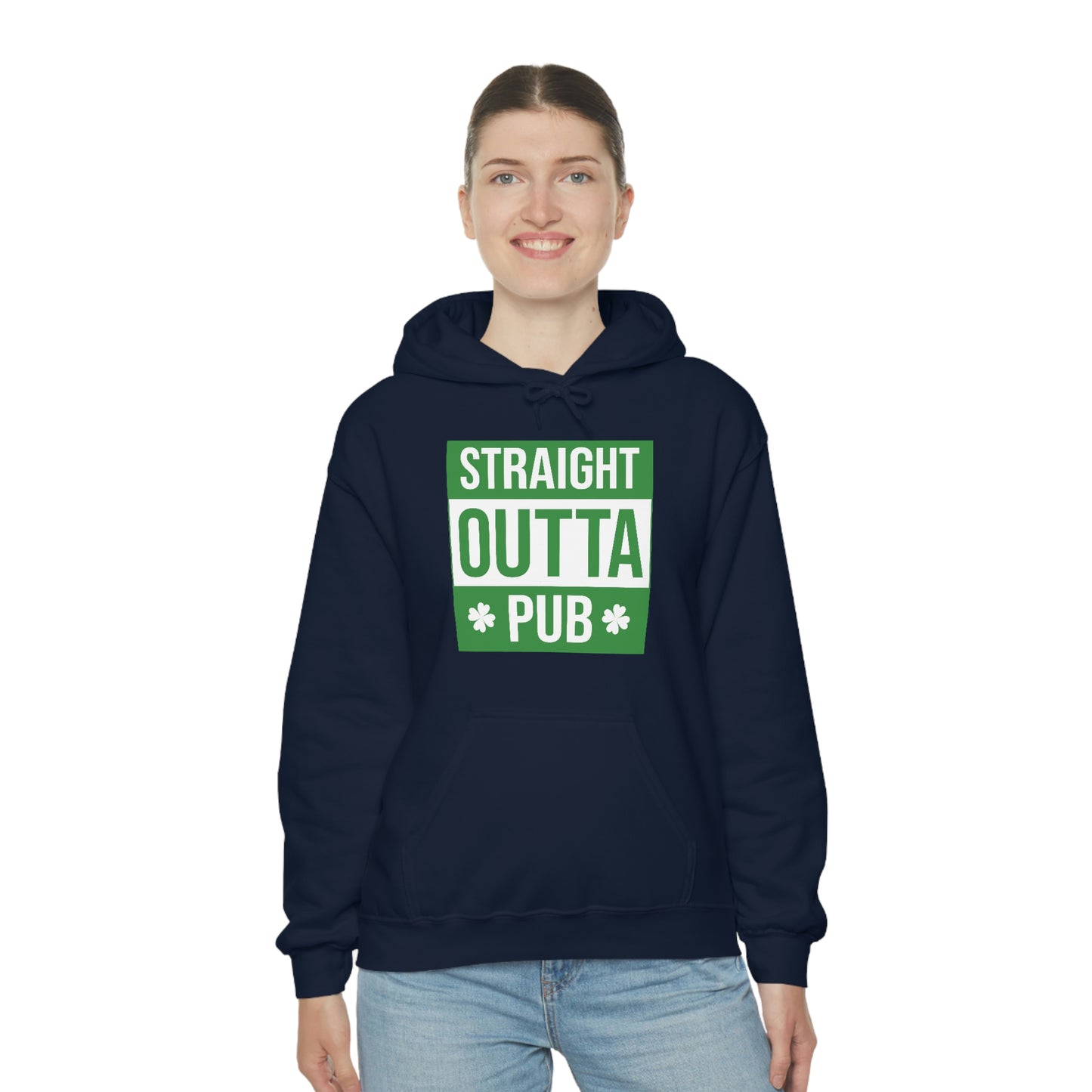 Straight Outta Pub Style Unisex Hooded Sweatshirt