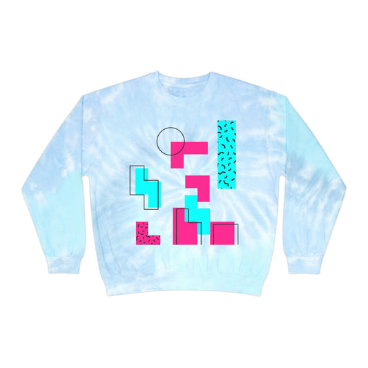 Tetris Style Unisex Tie-Dye Sweatshirt