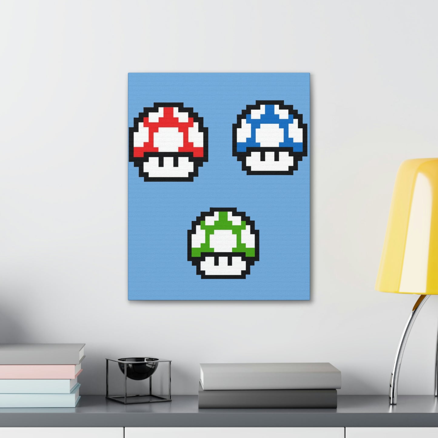 Mushroom 8 Bit Style Canvas Gallery Wraps