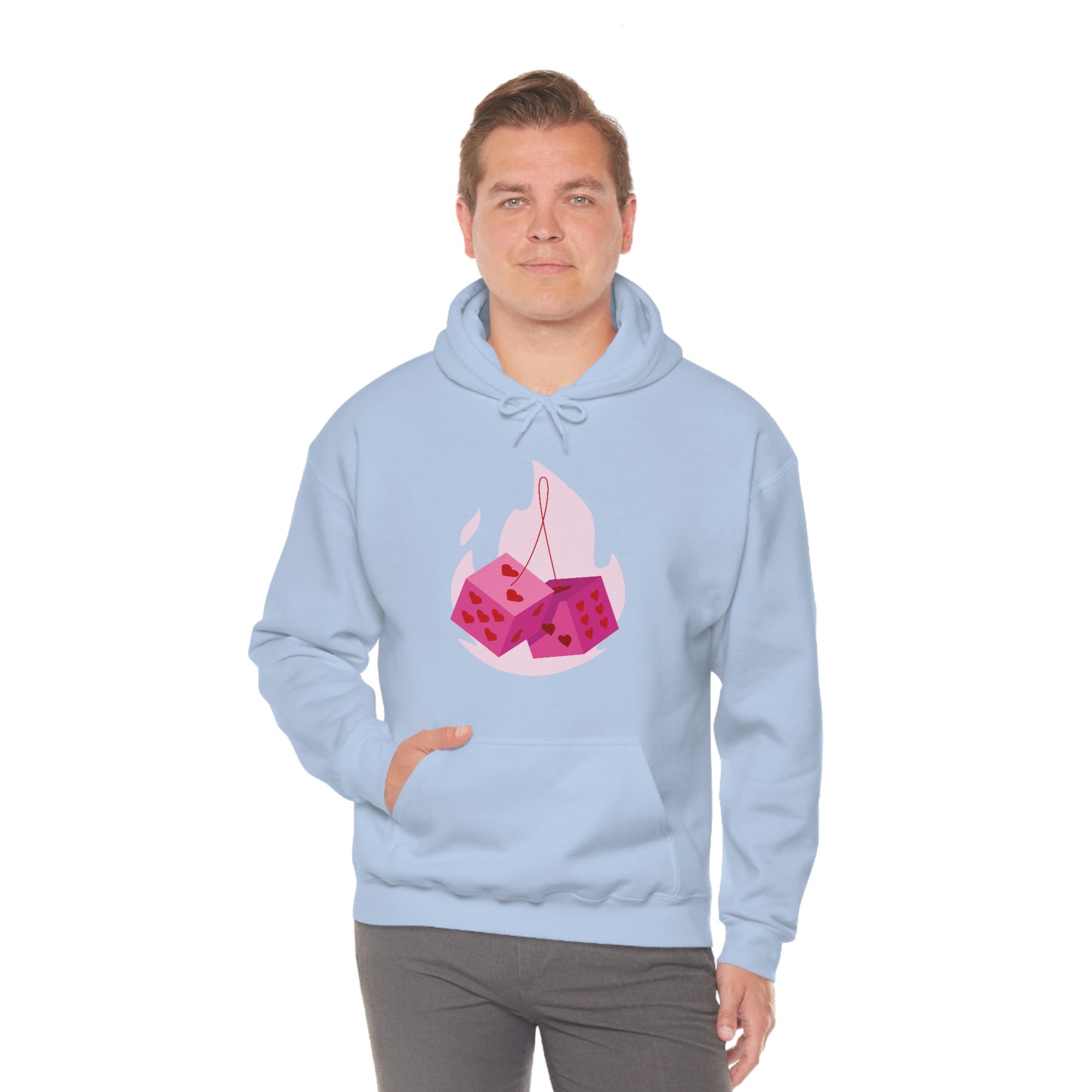 Dice Hearts Unisex Hooded Sweatshirt