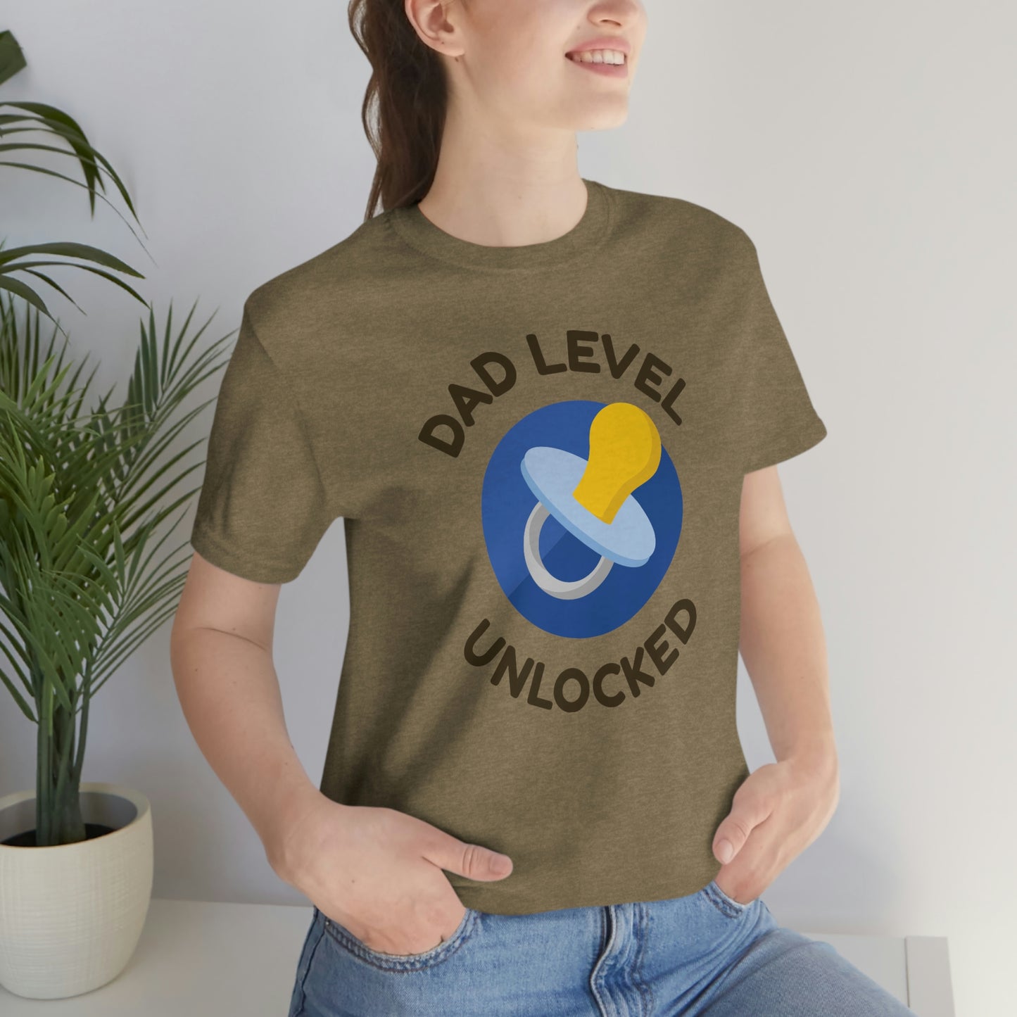 Dad Level Unlocked Unisex Jersey Short Sleeve Tee