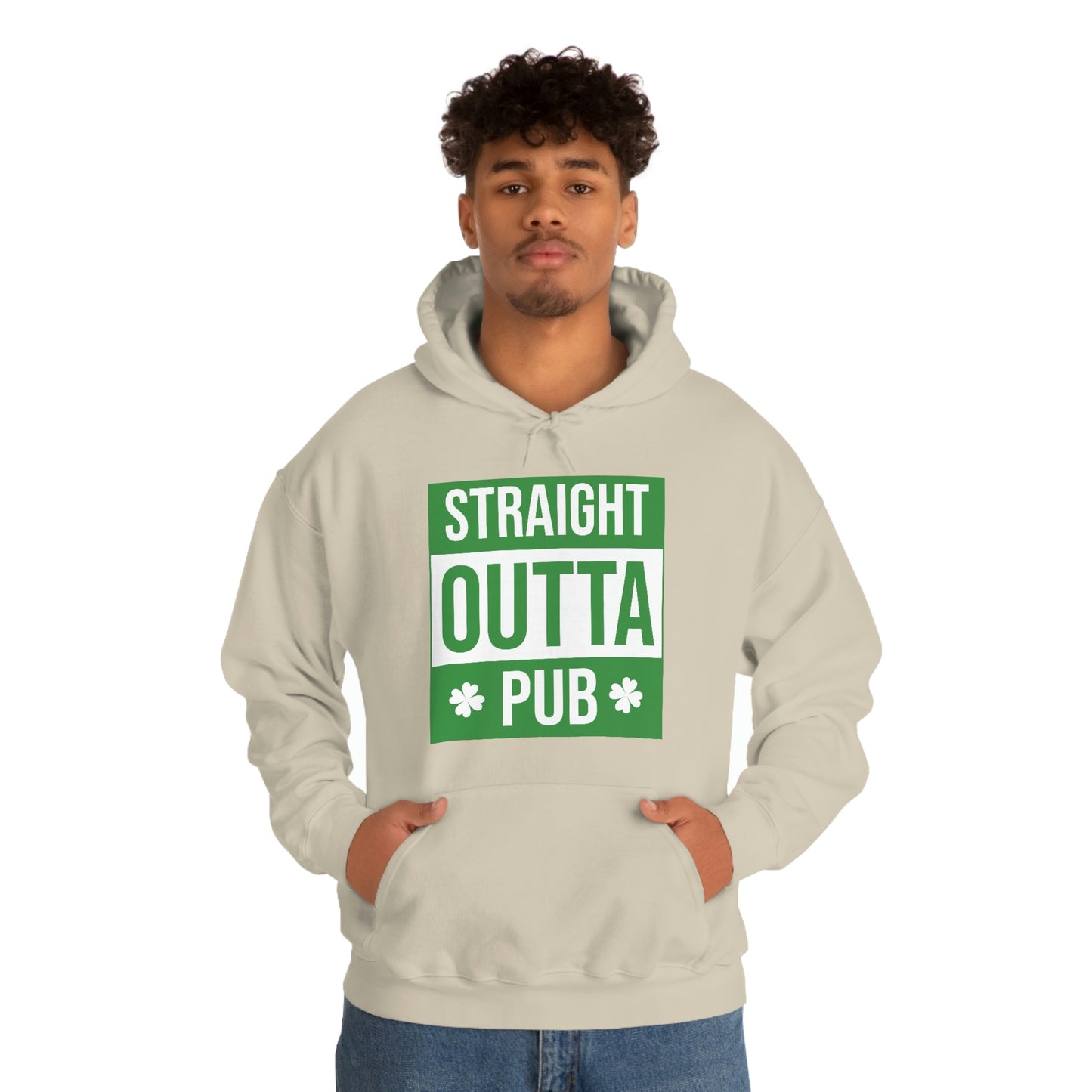 Straight Outta Pub Style Unisex Hooded Sweatshirt