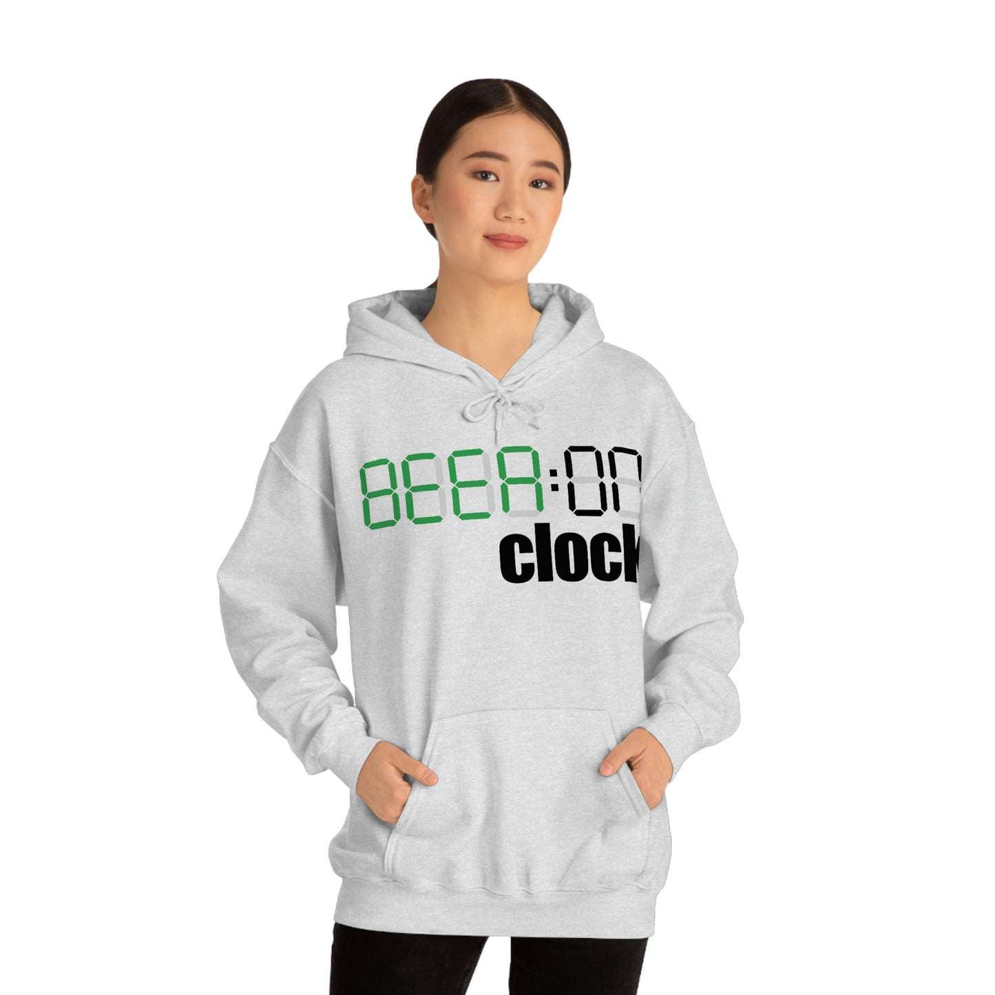Beer on Clock Unisex Hooded Sweatshirt