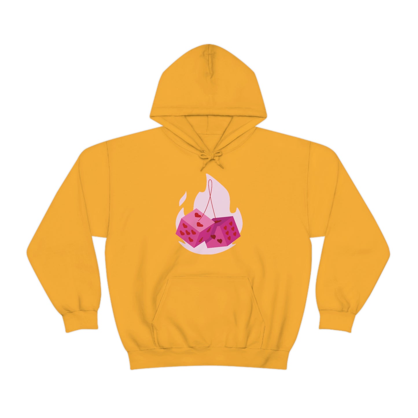 Dice Hearts Unisex Hooded Sweatshirt