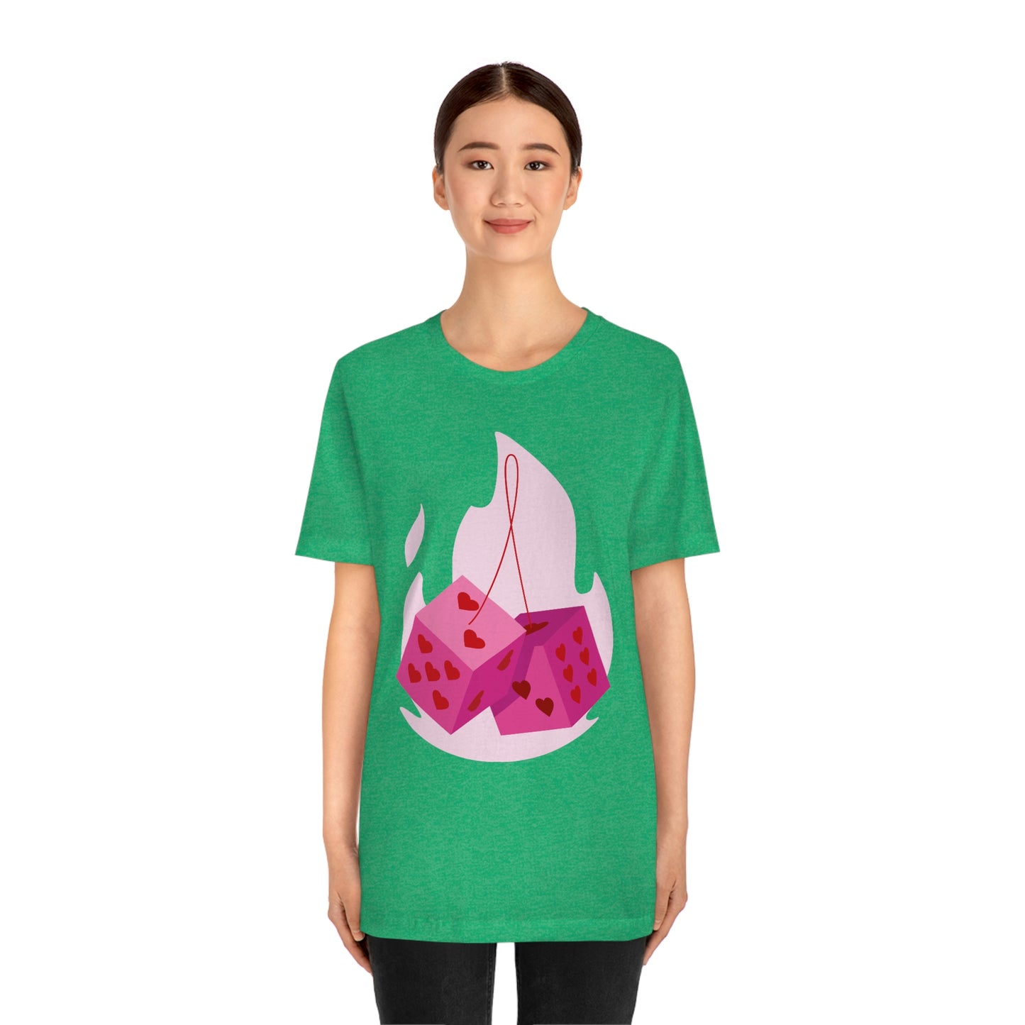Dice Hearts Unisex Jersey Short Sleeve Tee
