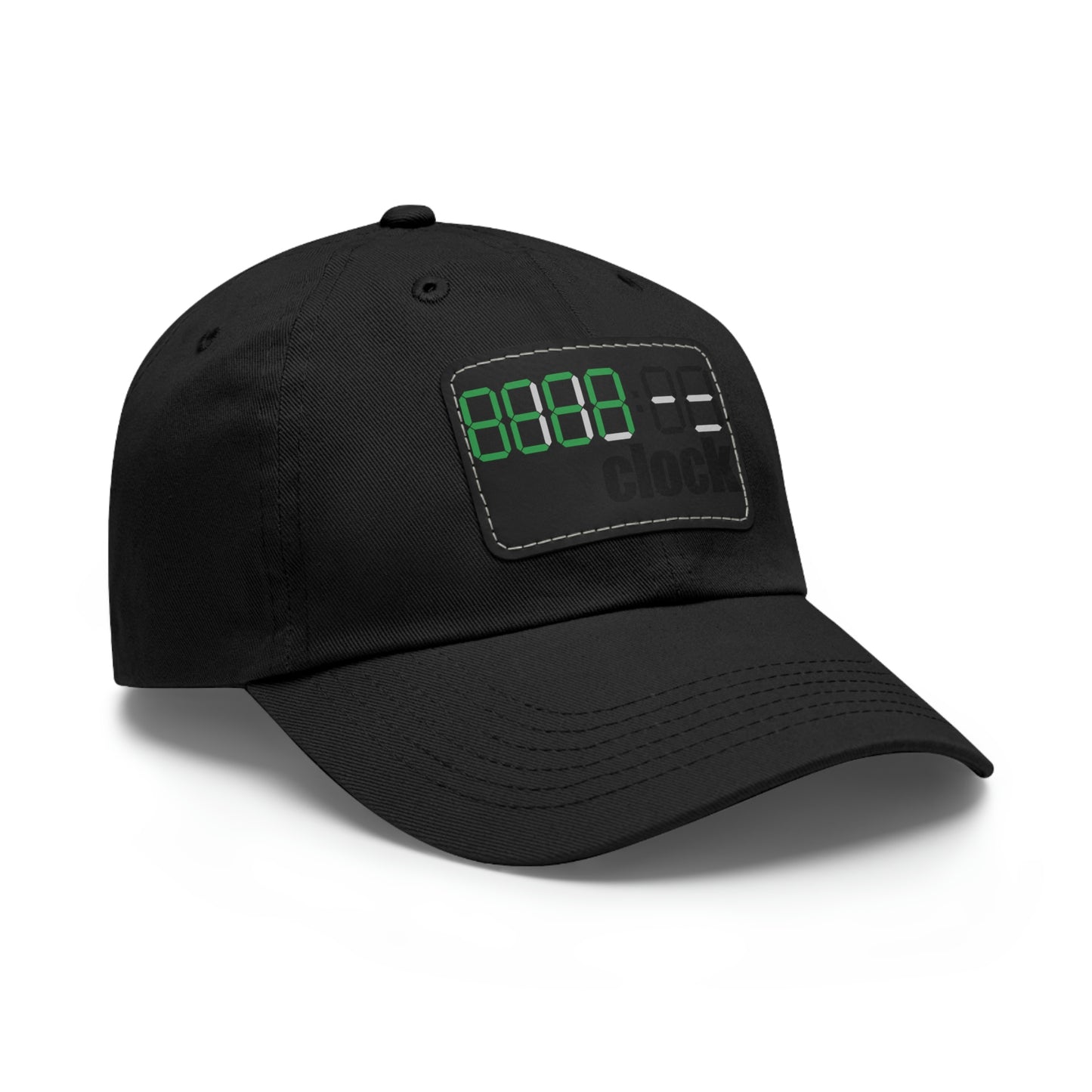 Beer on Clock Dad Hat with Leather Patch