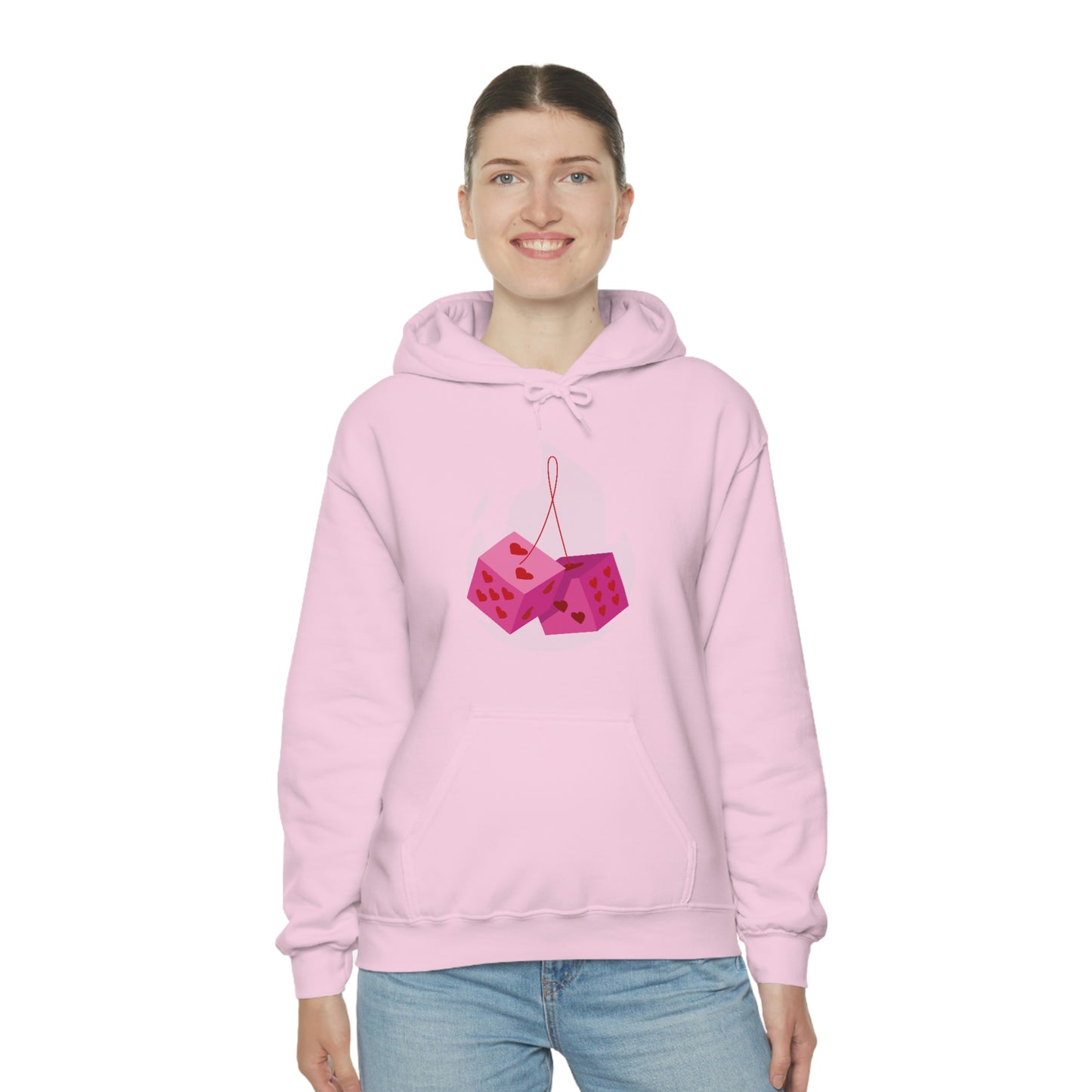 Dice Hearts Unisex Hooded Sweatshirt