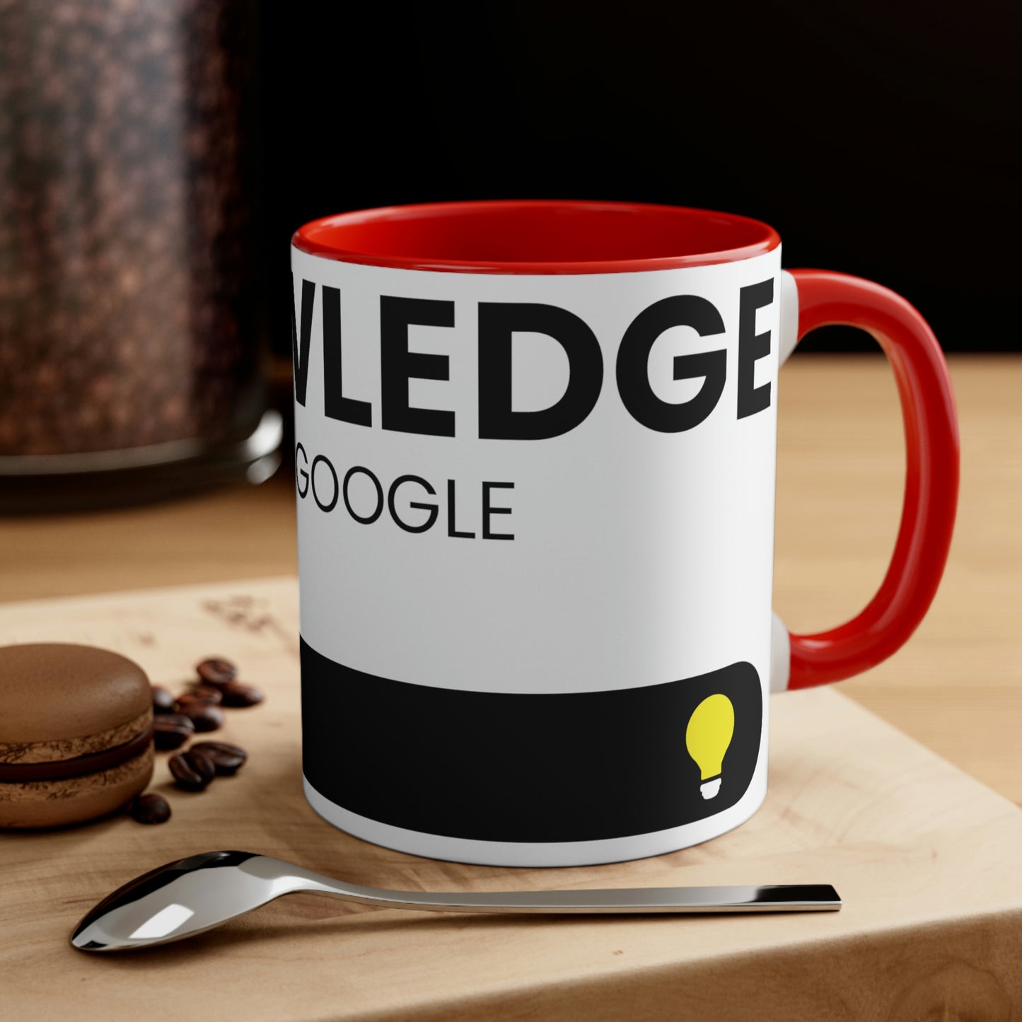 Knowledge Powered By Google Accent Coffee Mug, 11oz