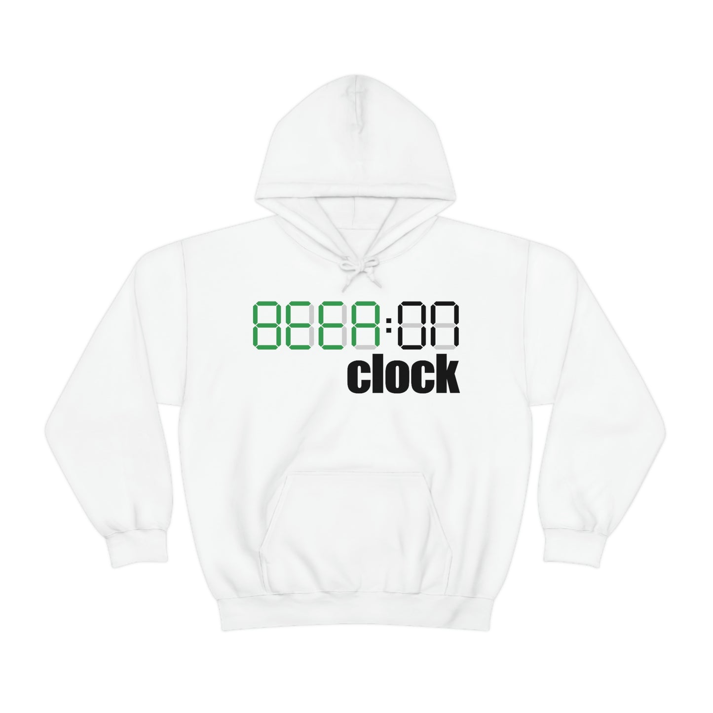 Beer on Clock Unisex Hooded Sweatshirt