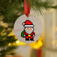 8 Bit Santa Style Wooden Christmas Ornaments