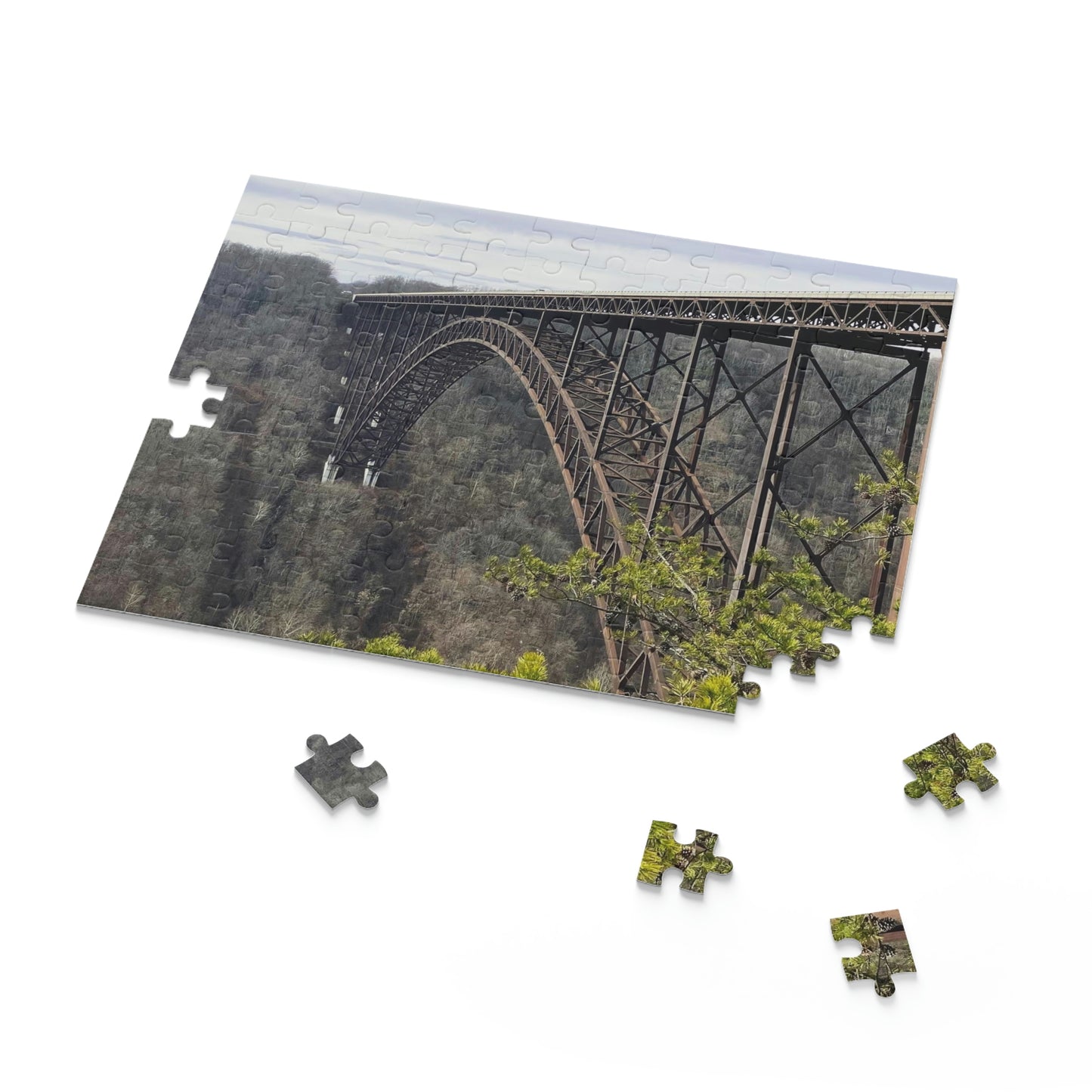 New River Gorge Bridge Scenic Puzzle (120, 252, 500-Piece)