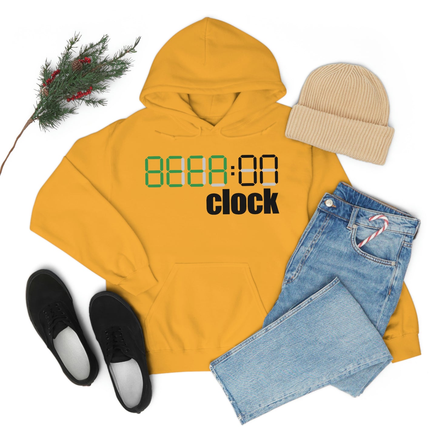 Beer on Clock Unisex Hooded Sweatshirt